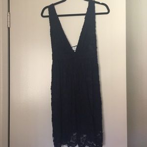 Deep V lace dress