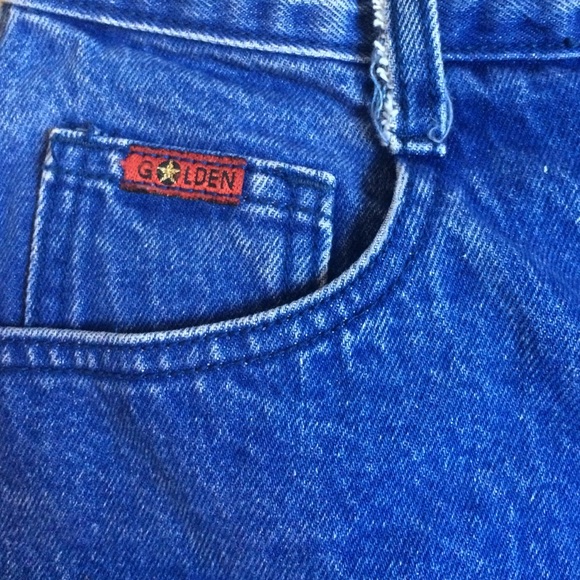 Indigo distressed high rise denim short - Picture 3 of 3