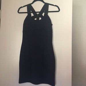 Navy body con dress