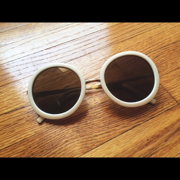 Round White Sunglasses