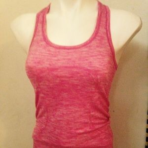 Pink lululemon racerback tank heathered new 6