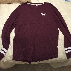maroon Victoria's Secret pink sweater