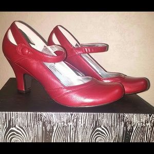 Miss Bisou Rochelle Red Patent Strap Heel