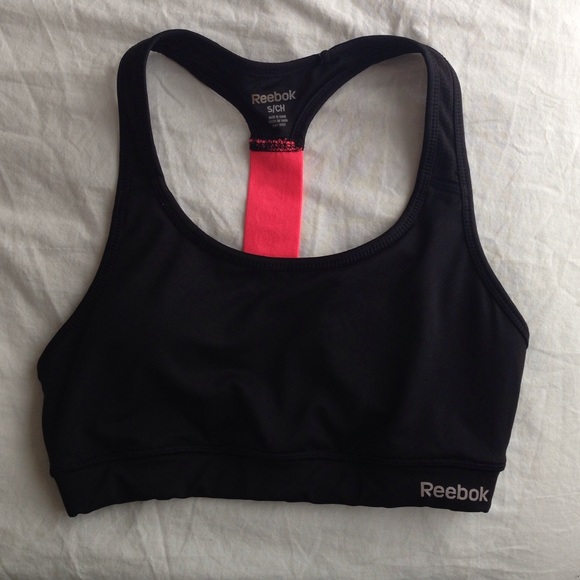 black Reebok sports bra