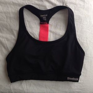 black Reebok sports bra