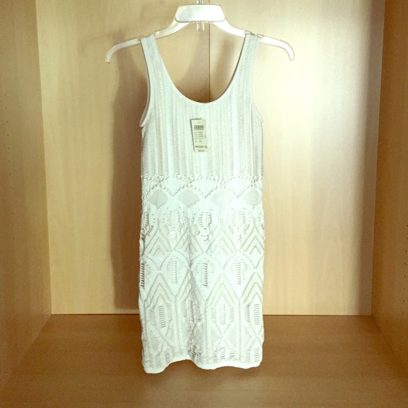 Arden B white/gold dress