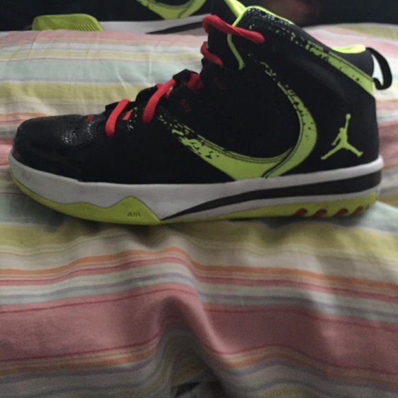 Neon Yellow And Red Jordans
