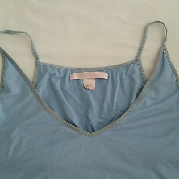 Victoria's Secret Silky Blue Tank Built-in Bra - Picture 2 of 2