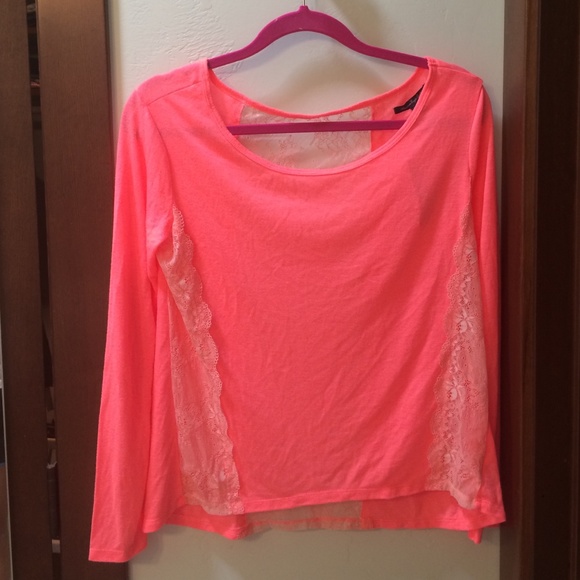 Bright Pink Top w/ Lace
