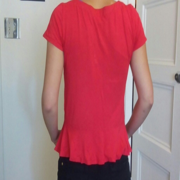 Hot red peplum top - Picture 3 of 3
