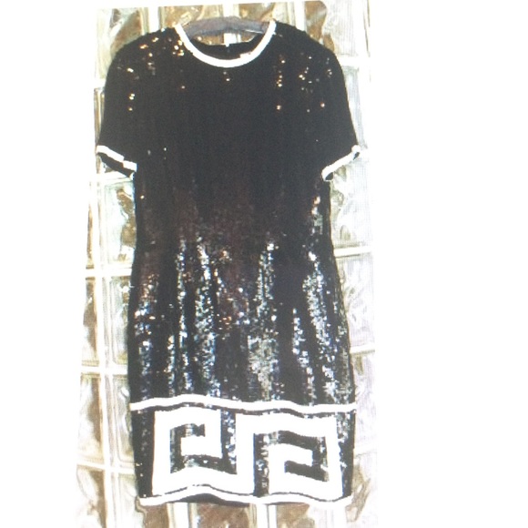 AJ Bari Silk B&W shift dress sz 14 REDUCED