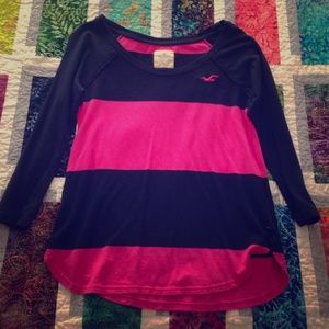 Striped Hollister three-quarter sleeve Shirt