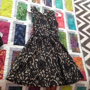 Black & Creme lace dress