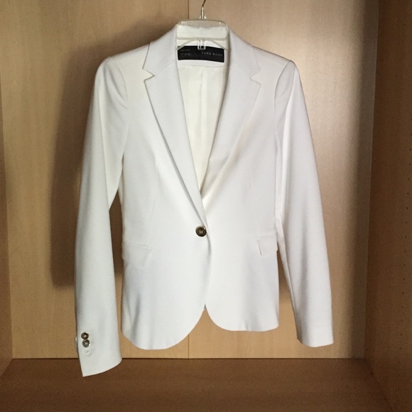 Zara white/gold blazer