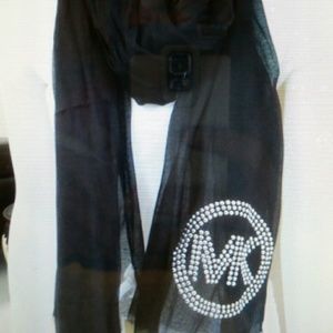 Michael Kors Black w/ Silver Sequin Scarf