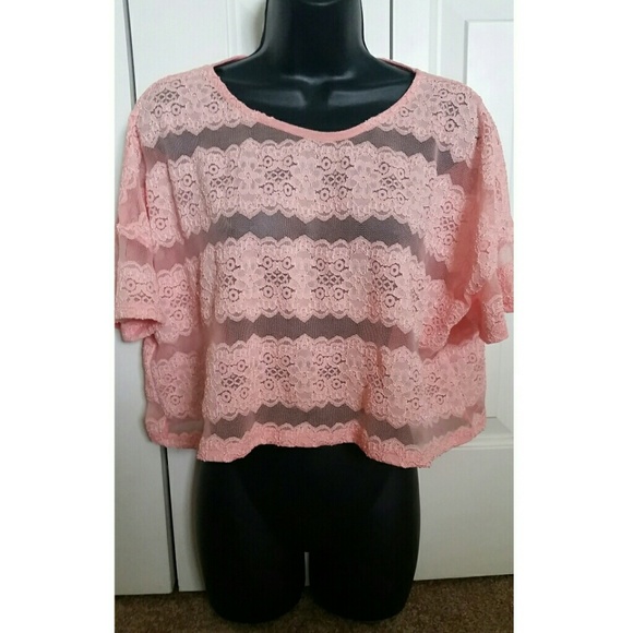 Women's Chic Professional Pink Lace Blouse New s