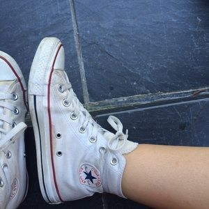 White Hightop Converse