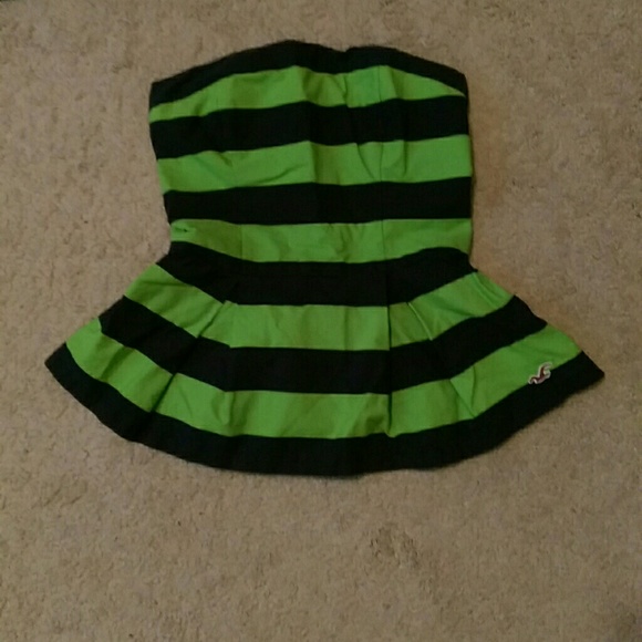 Hollister green and navy blue top - Picture 1 of 4
