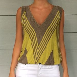 Chartreuse Chevron Tank