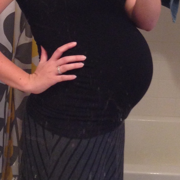 Grey and Black Maternity Skirt - Picture 3 of 3
