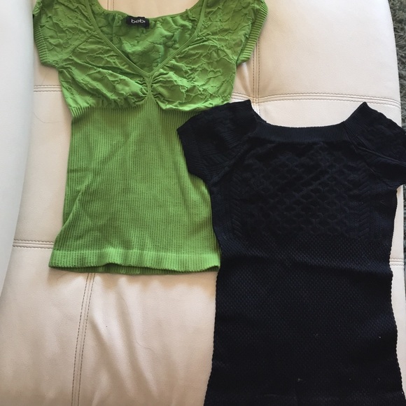 2 bebe shirts, sold as a bundle