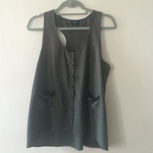 Army green racer back tank