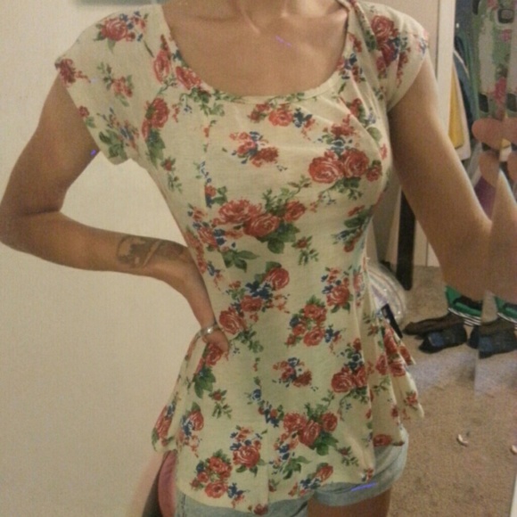 Floral peplum