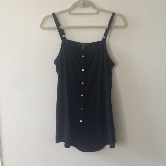 Black tank with gold buttons - Picture 1 of 3