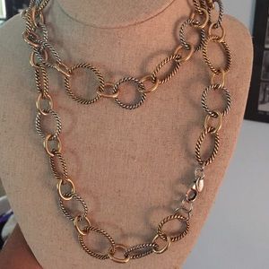 Long wrap Lia Sophia gold and silver chain