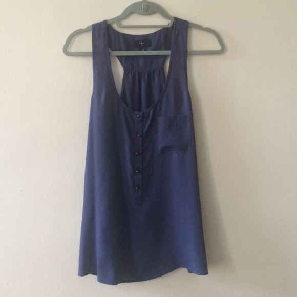 Blue racer back tank - Picture 1 of 3