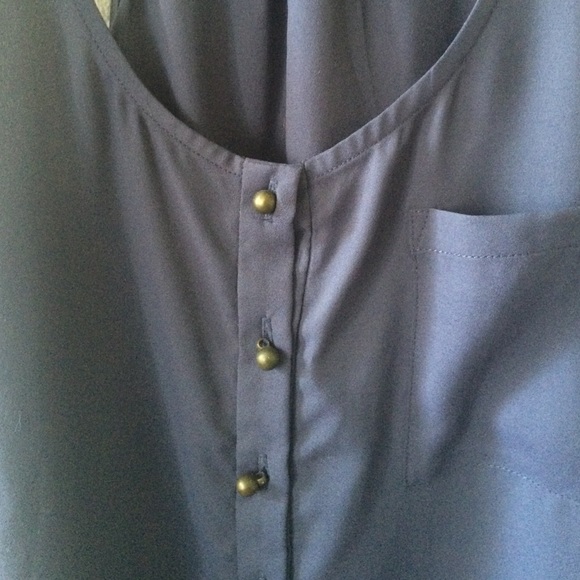 Blue racer back tank - Picture 3 of 3