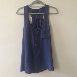 Blue racer back tank