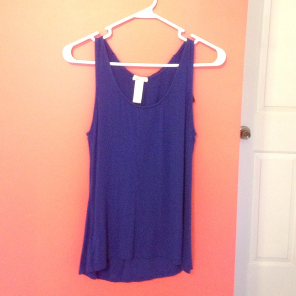 Royal blue lace Bow Tank