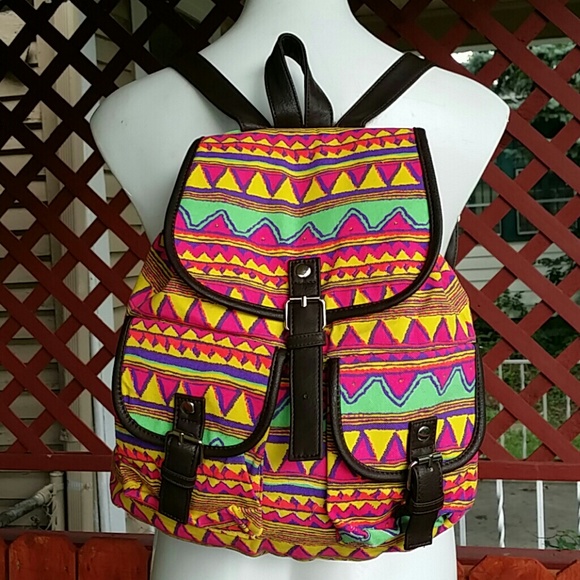 NWOT Multi Colored Backpack - Picture 3 of 4
