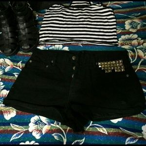 Black high waisted shorts