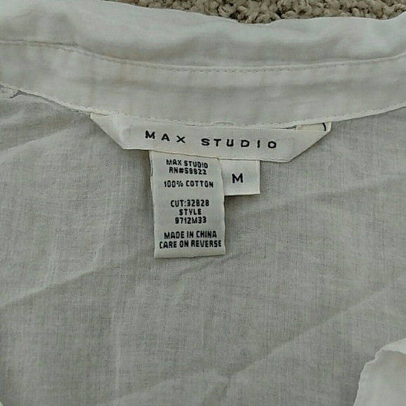 White cotton button up shirt - Picture 3 of 4