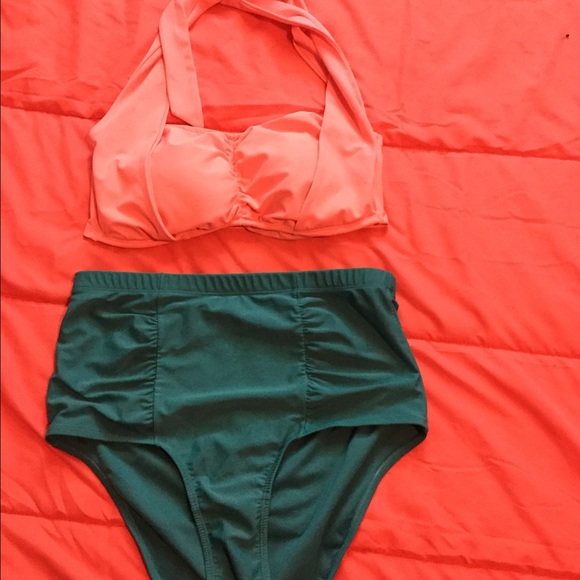 High waisted bathing suit