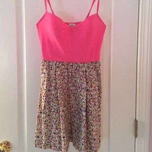 Hot pink & floral dress from VS Pink