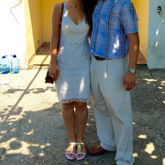 White tank sue wong beaded dress!