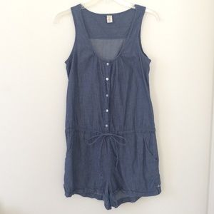 denim colored romper