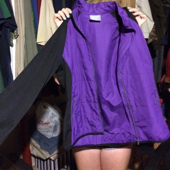 Black and purple sweat shirt