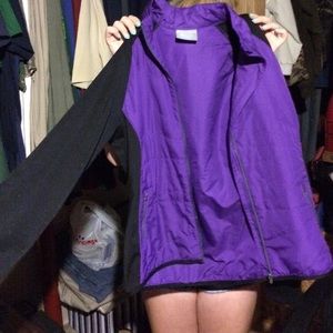 Black and purple sweat shirt