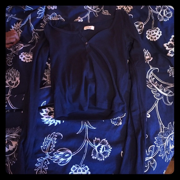 Navy crop top. New with tags