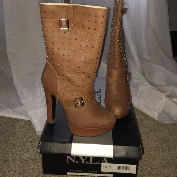 N.Y.L.A. linare tan size 7.5 boots