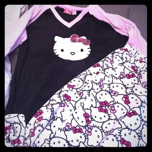 Hello kitty fleece pj set!!