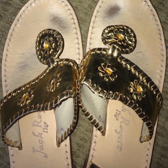 Jack Rogers Whipstiched Flip Flop in Gold! - Picture 3 of 4