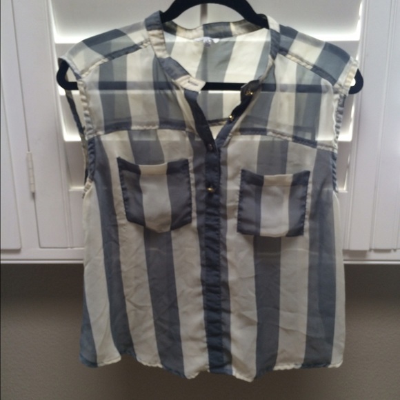 Sleeveless striped tank