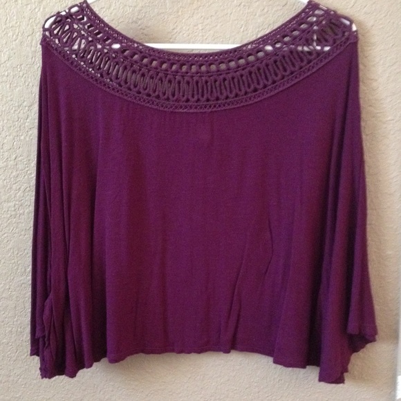 Purple loose fitted top
