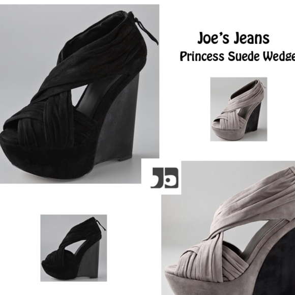 Joe's Jeans Shoes Joes Jeans Princess Suede Wedge Poshmark