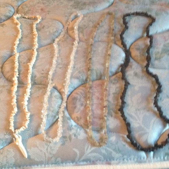 Four beaded necklaces